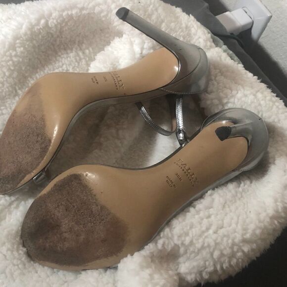 Bally Silver Ankle Strap Sandals 38 1/2 - Picture 8 of 8